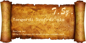 Tengerdi Szofrónia névjegykártya